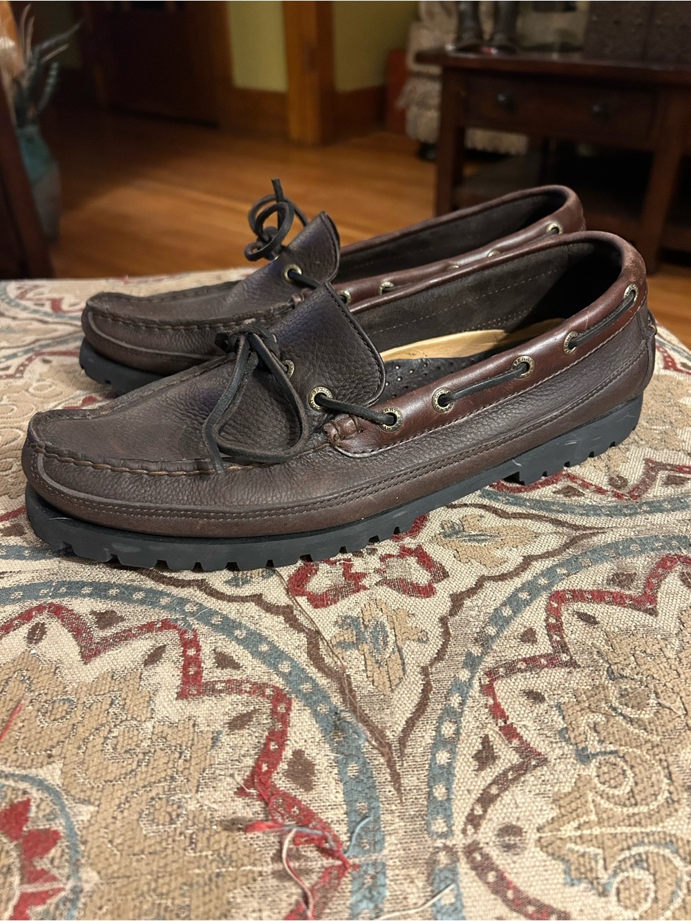 Men’s new all leather moccasin styled casual shoes